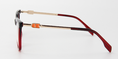 Women Vista Eyeglasses: Luna - Black & Red - SpaceSMART Eye Clinic (Side View)